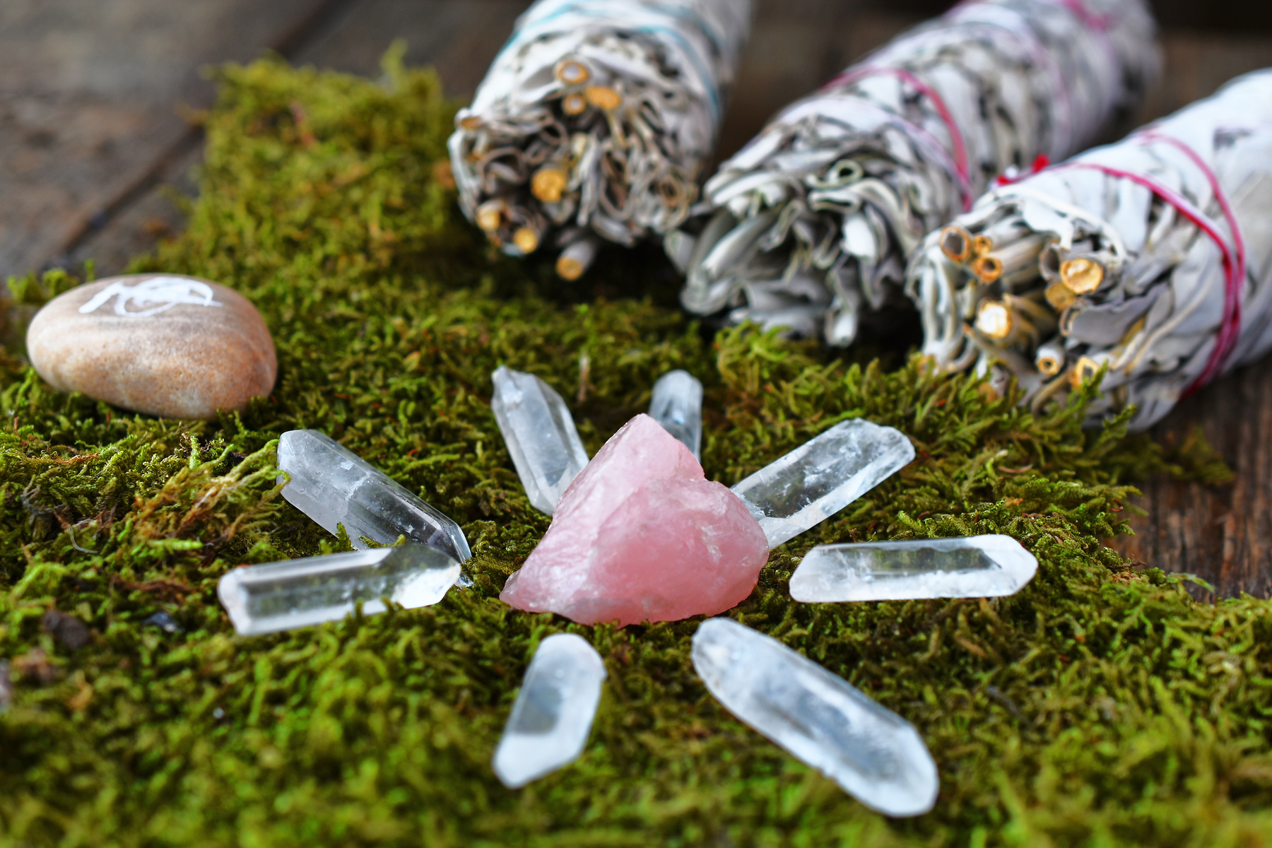 Rose Quartz Crystal Grid